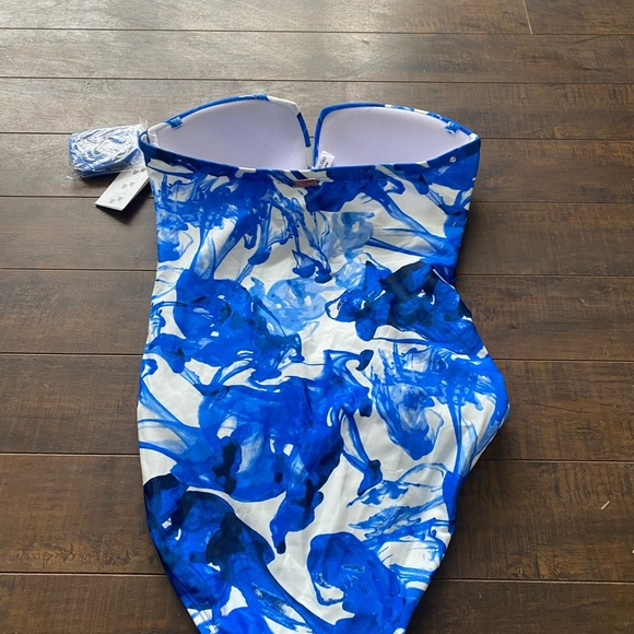 Calvin Klein blue and white one piece bathing suit - Picture 3 of 13